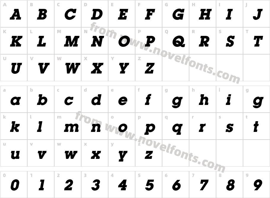 LugaC-BoldItalicCharacter Map