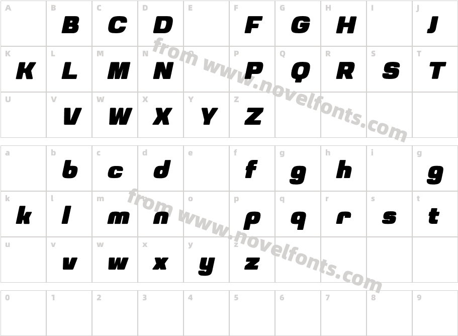 Luktao DEMO Black ItalicCharacter Map