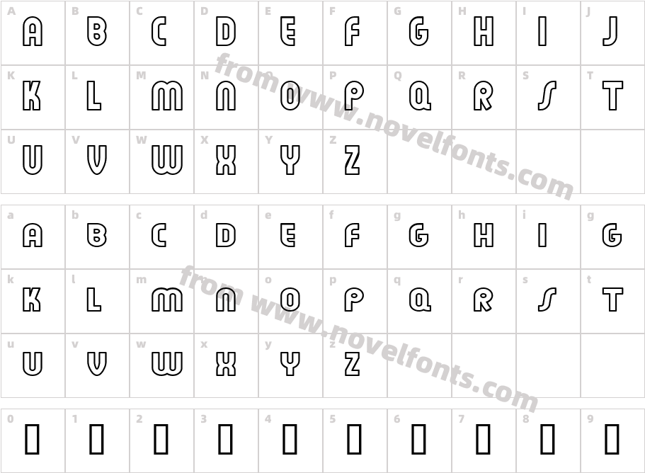 Feuerfeste Outline NormalCharacter Map