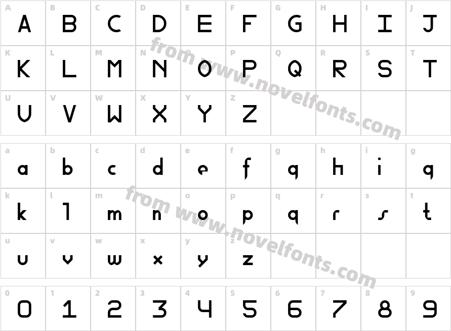 Fewt SlimCharacter Map