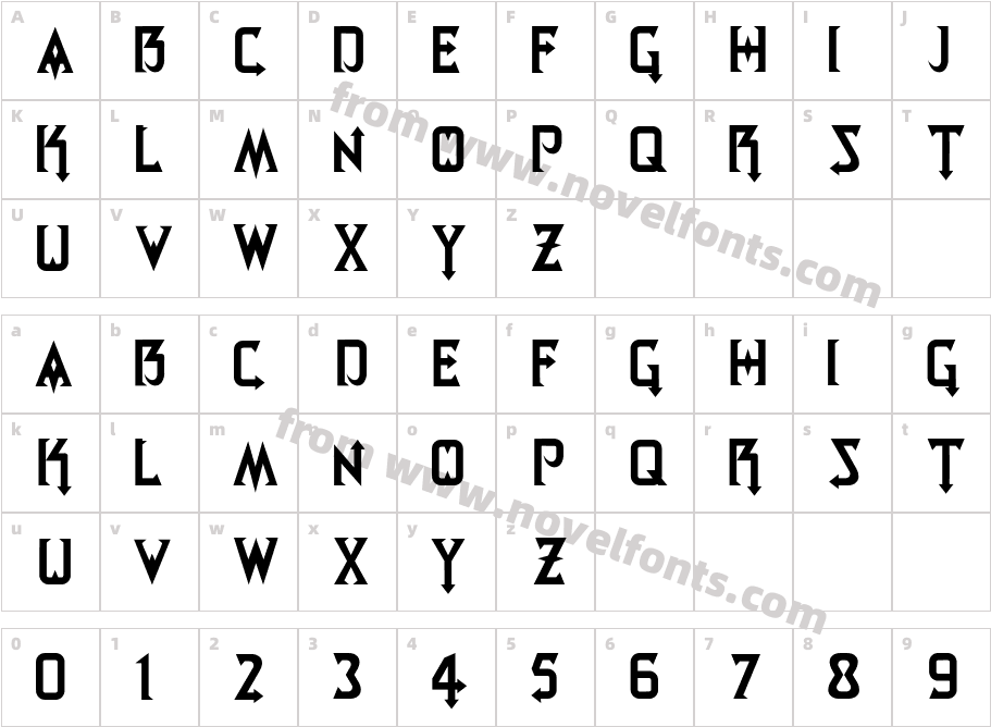 MAJY4Character Map