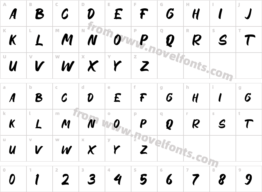 MEIZURYCharacter Map