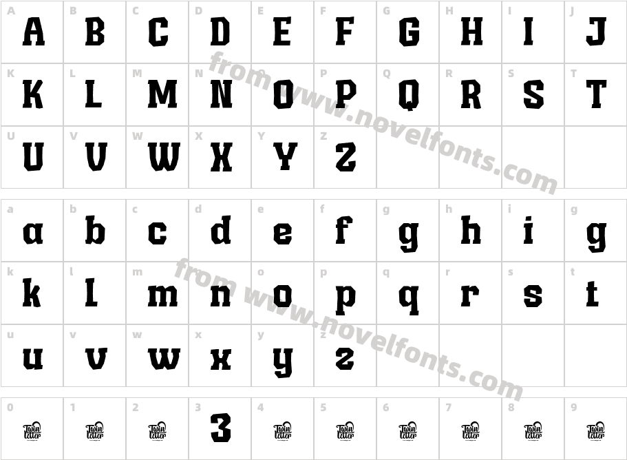 MEORU GENDTRIAL RegularCharacter Map