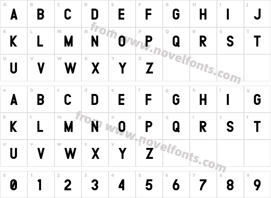 METRO POLICE BOLD BoldCharacter Map