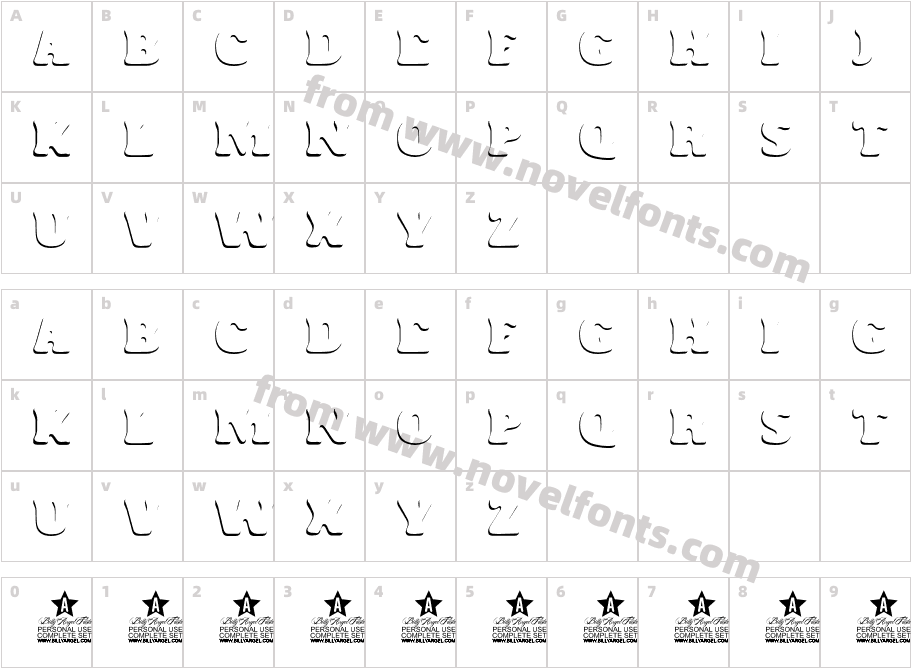 MILKY TYPE PERSONAL USECharacter Map