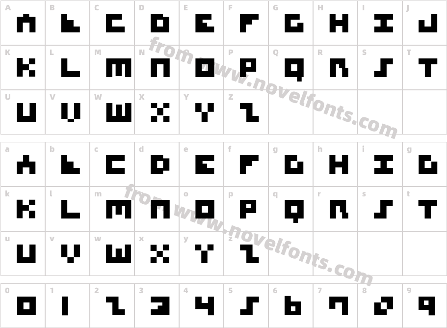 MKSquares-BoldCharacter Map