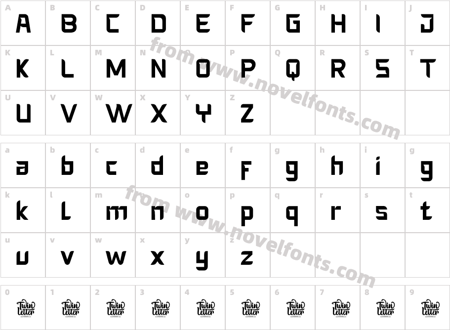 MONDERA Personal UseCharacter Map