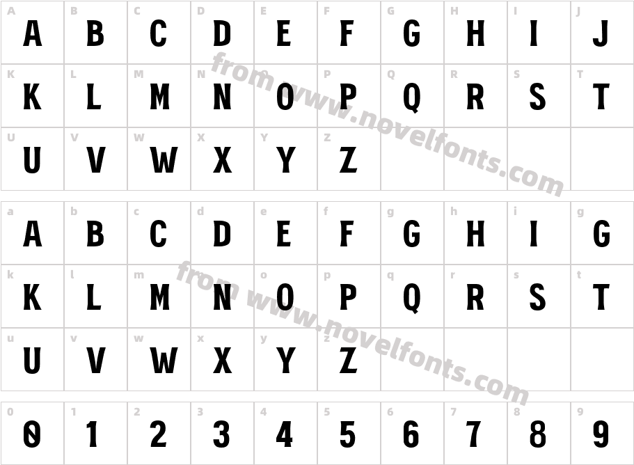 MRK Maston BoldCharacter Map