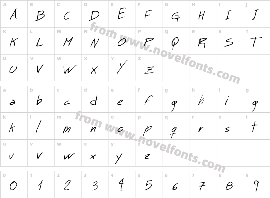 MTMattoScriptNormalCharacter Map