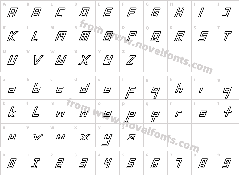 MachineProRegularCharacter Map