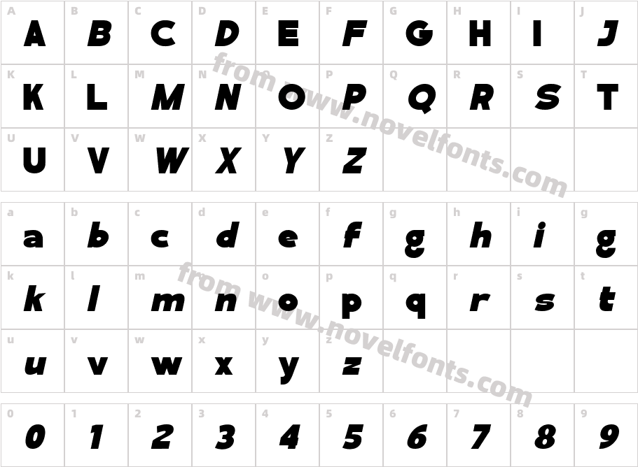 Macklany Demo RegularCharacter Map