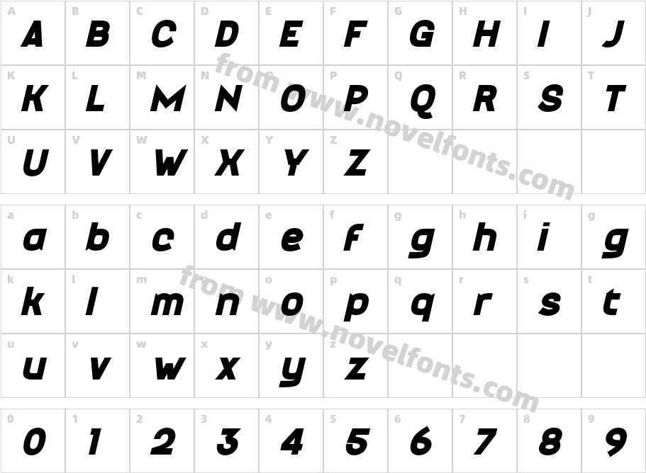 Maduratna ItalicCharacter Map