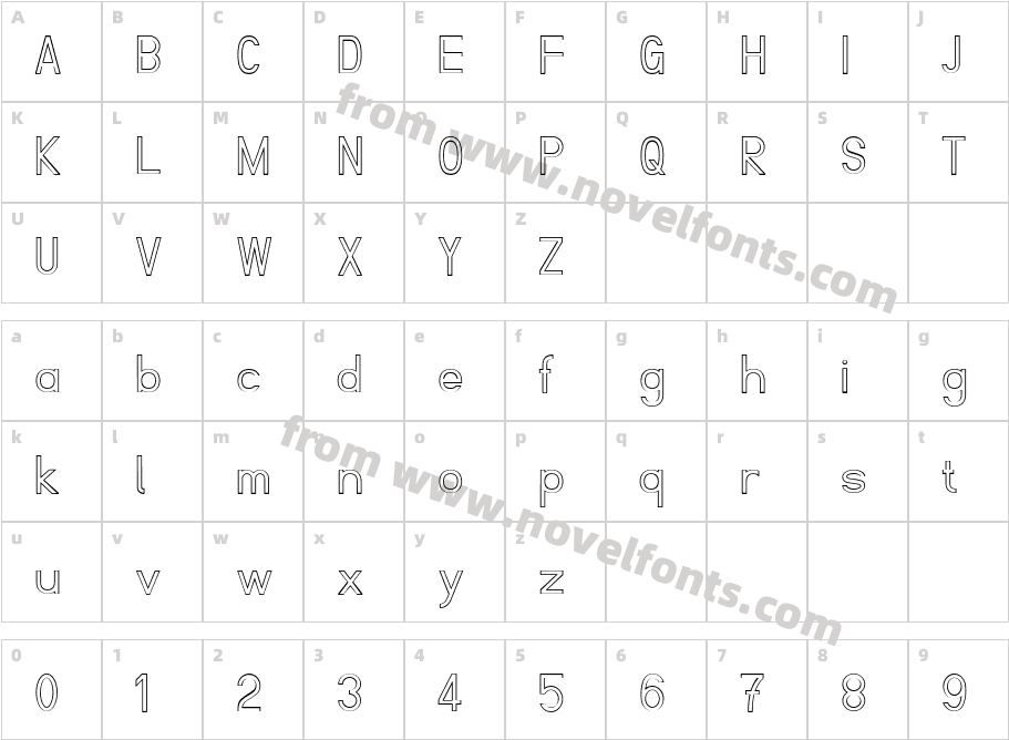 Fibel Nord  KonturCharacter Map