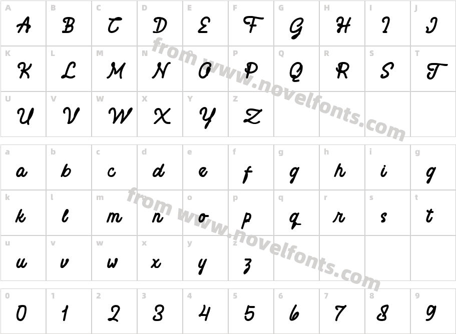 Maguiston RegularCharacter Map