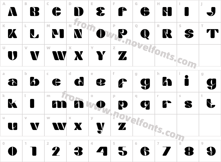 Malow DisplayCharacter Map