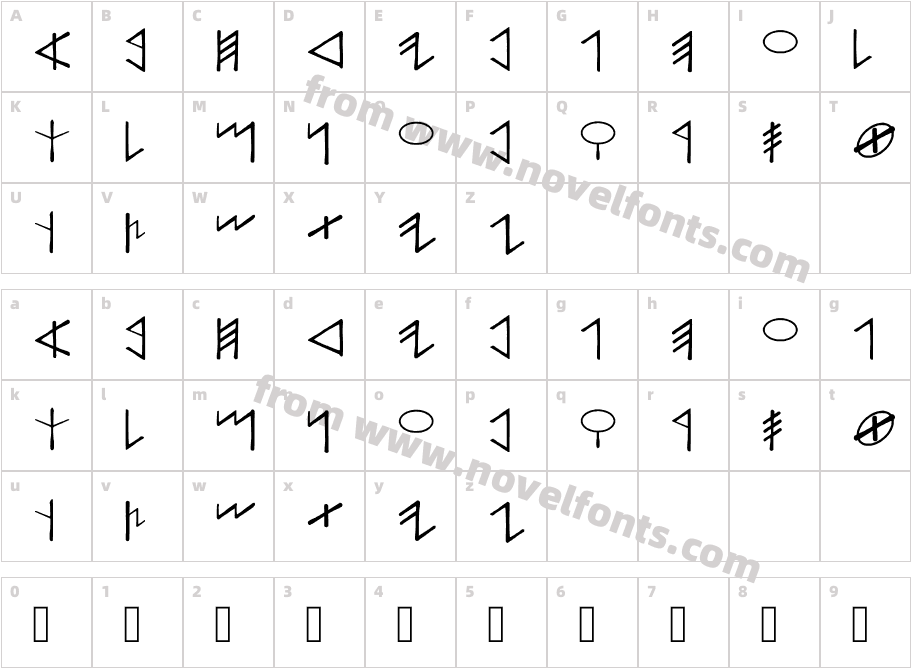 Manakahthey By Itharey RegularCharacter Map