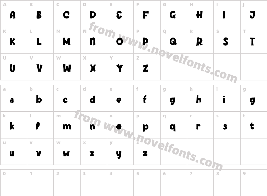 March Loft Free Font RegularCharacter Map