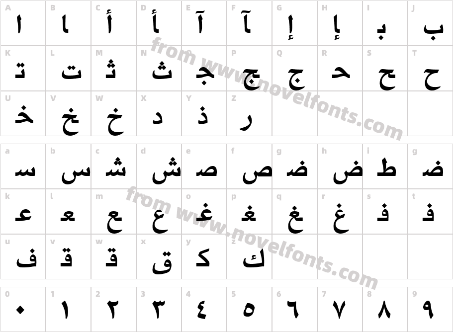 MariamTT-BoldCharacter Map