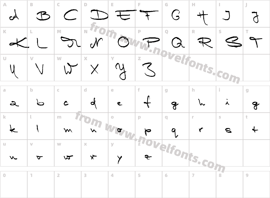 MarleenScriptreduced-MediumCharacter Map