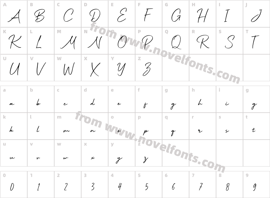 Marny RegularCharacter Map