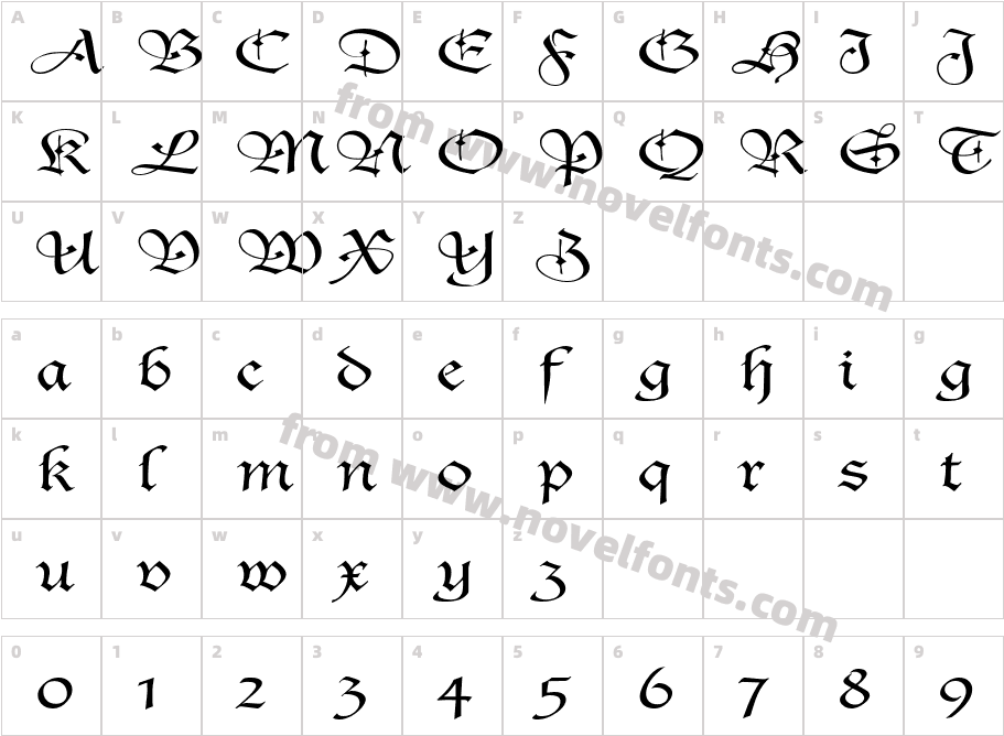 AgincortExtendedRegularSWFTECharacter Map