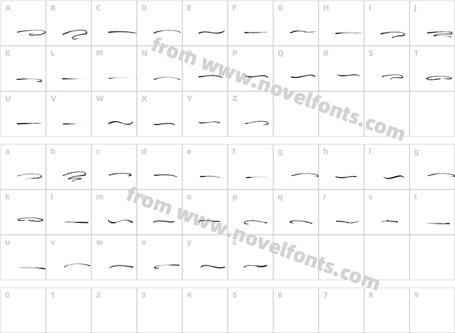 Marstain UnderlinesCharacter Map