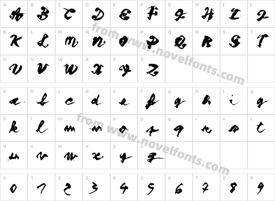 Figure writingCharacter Map