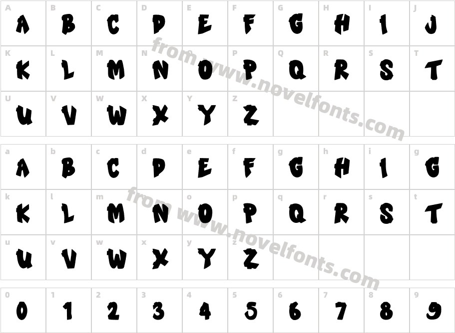 MarzoneRegularCharacter Map