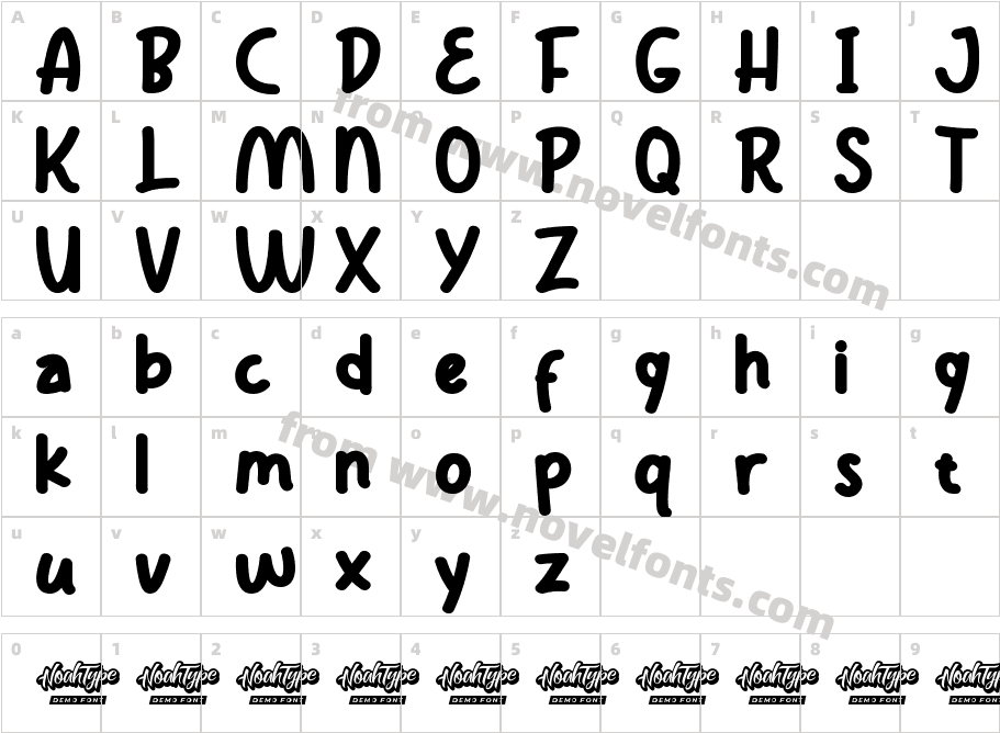 Mc Donuts Demo BoldCharacter Map