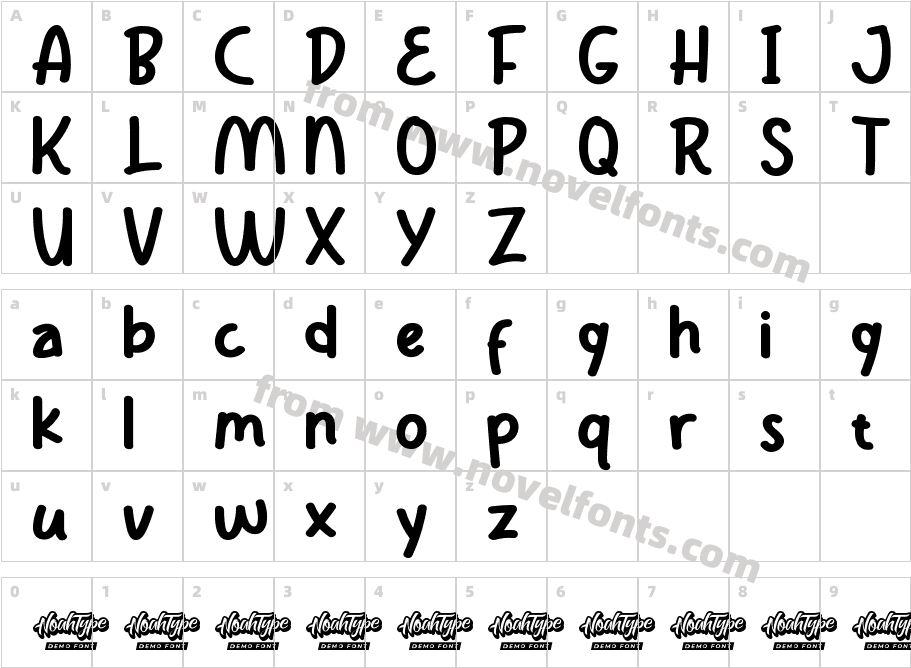 McDonutsDemoRegularCharacter Map