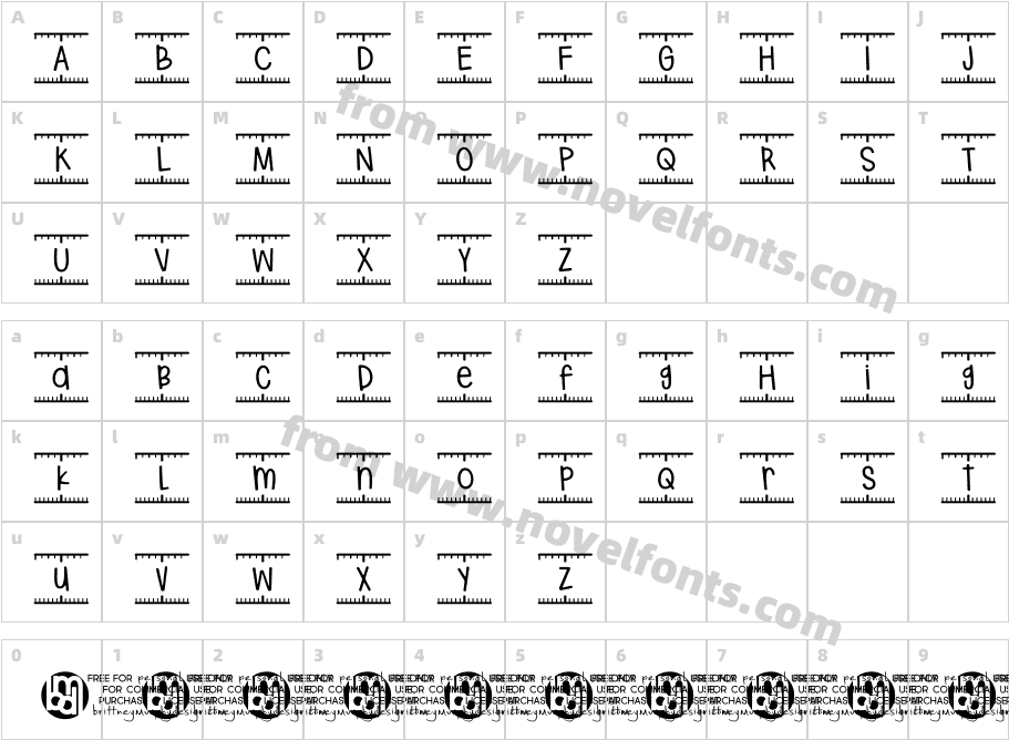 Measured Words DemoCharacter Map