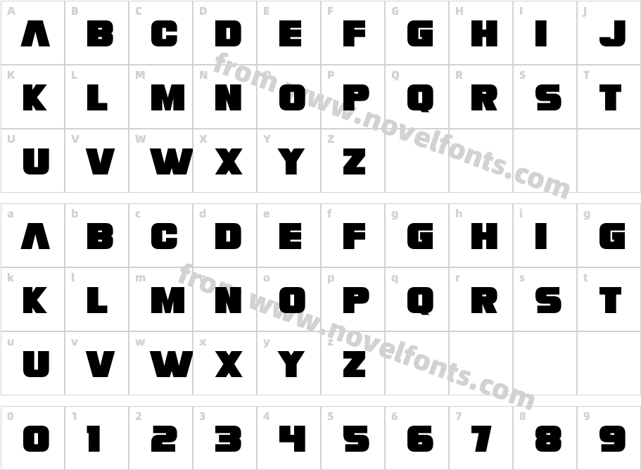 MegapunchCharacter Map