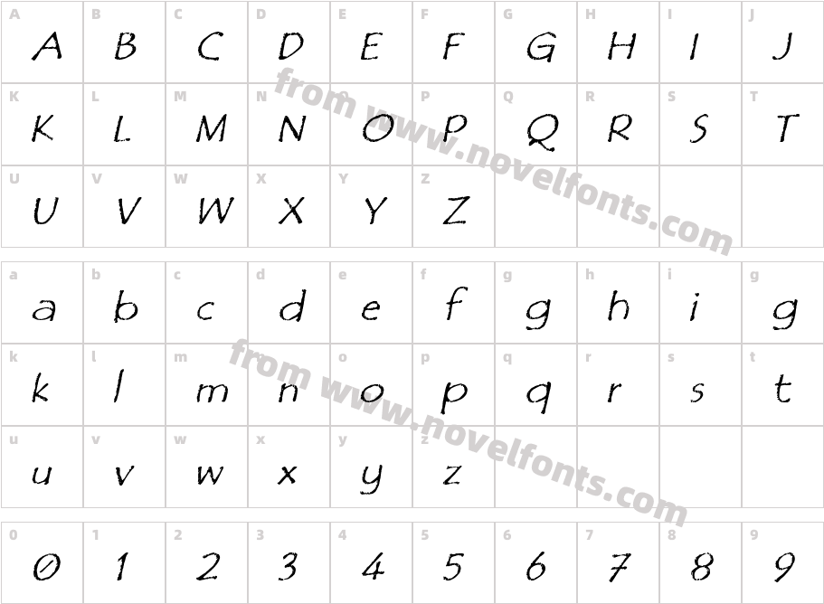 Film Cryptic ObliqueCharacter Map