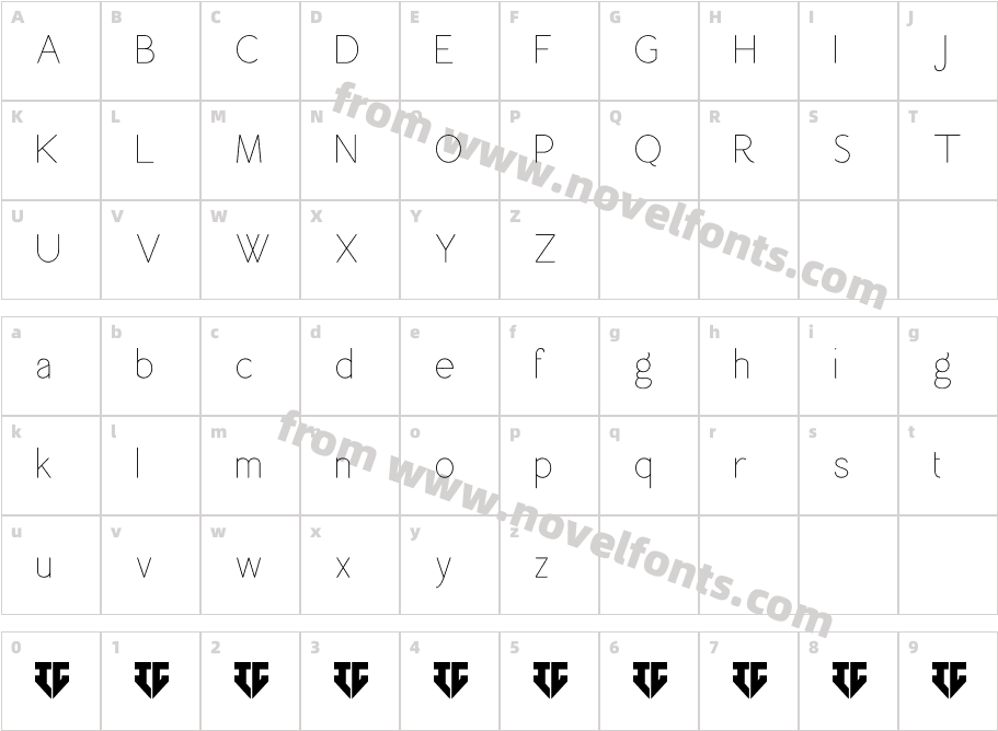 Mercusuar ThinCharacter Map