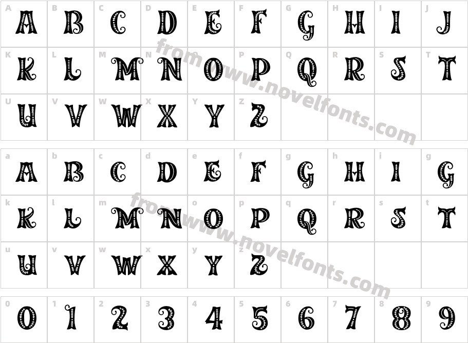 Merry Jolly OrnamentCharacter Map