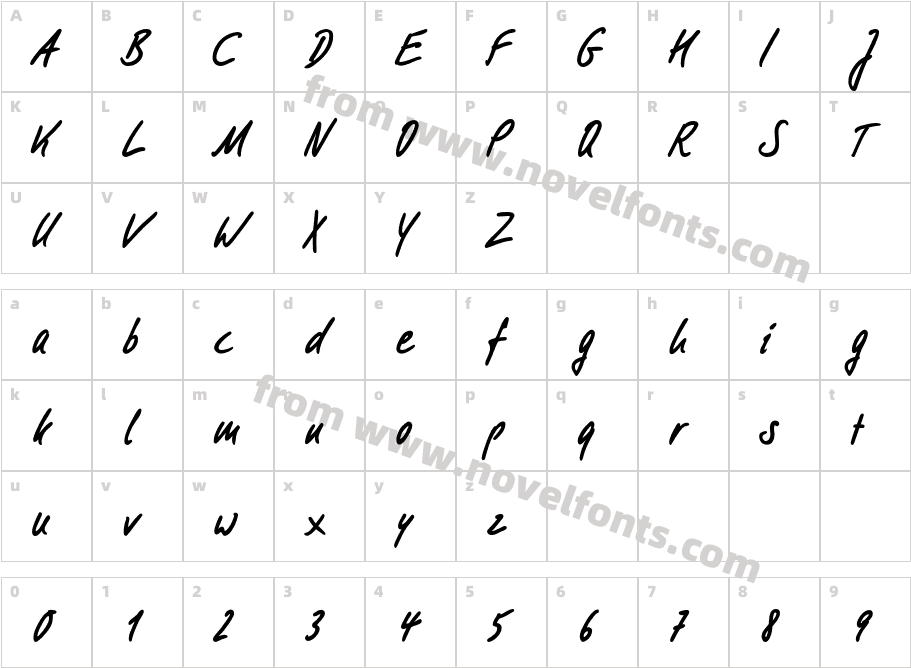 FilzerhandEFCharacter Map