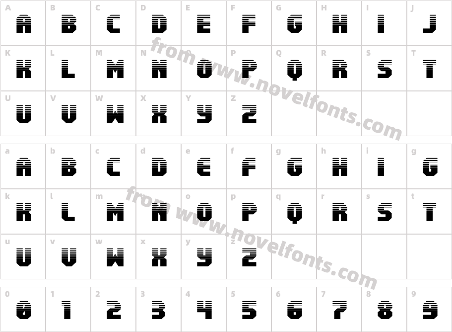 MetalSentinelHalftone-w1nW9Character Map