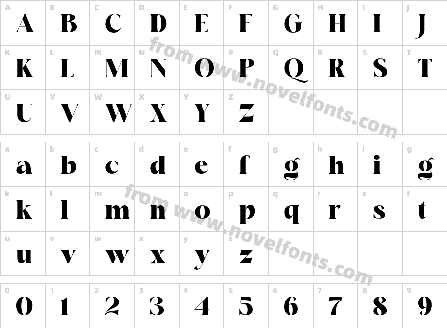 Mighe Huntera RegularCharacter Map