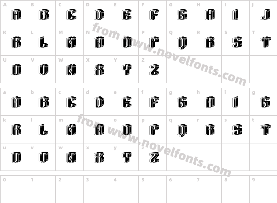 Finestra ExtravagantCharacter Map