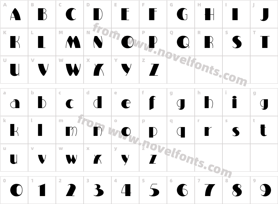 MiltonBurlesqueNFCharacter Map