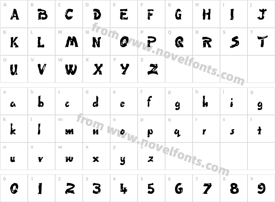 FingerpaintCharacter Map