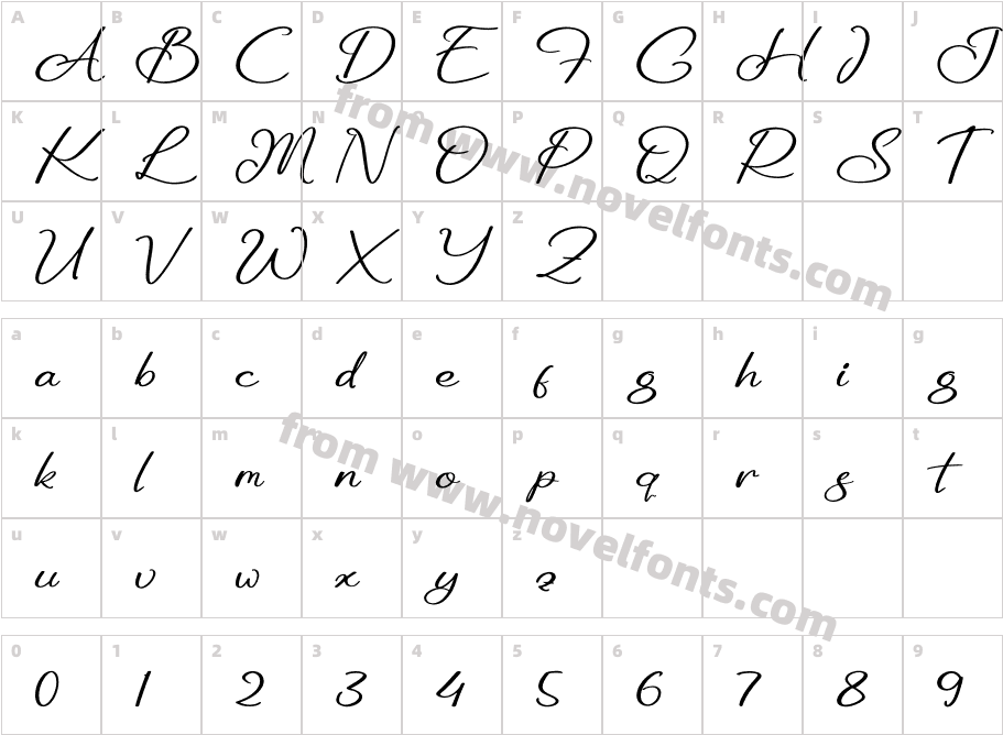 MitchellaCharacter Map