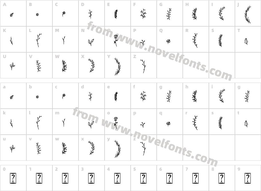 Modern Leaves DoodleCharacter Map