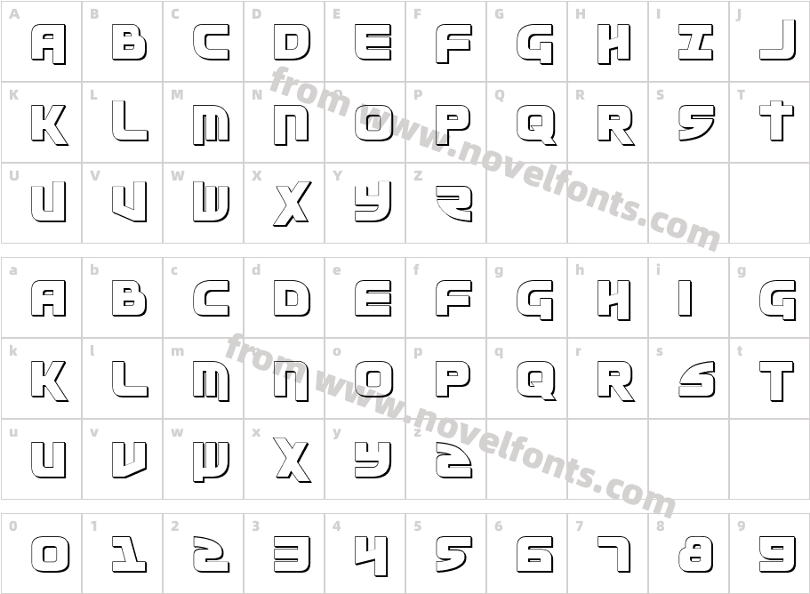 MoltorsOutlineCharacter Map