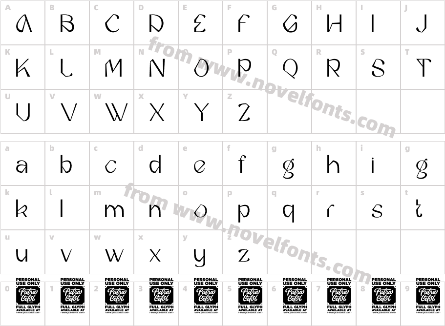 MonckCharacter Map