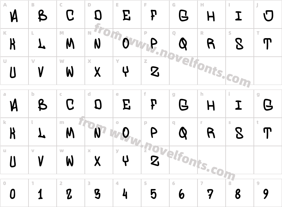 MonoskullCharacter Map