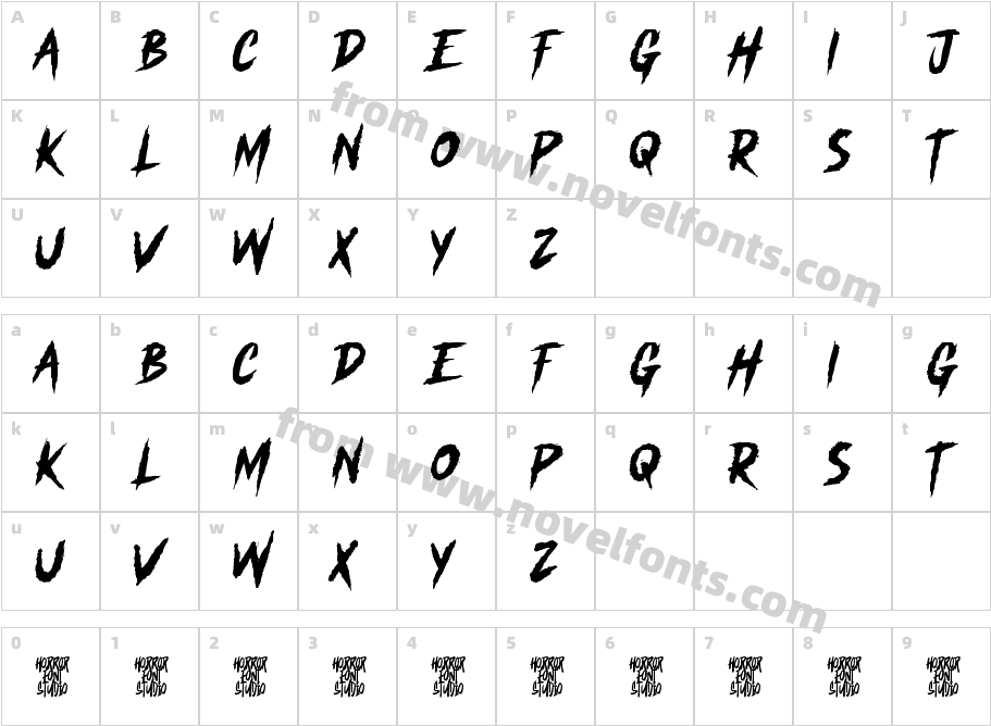 Monster ChillerCharacter Map