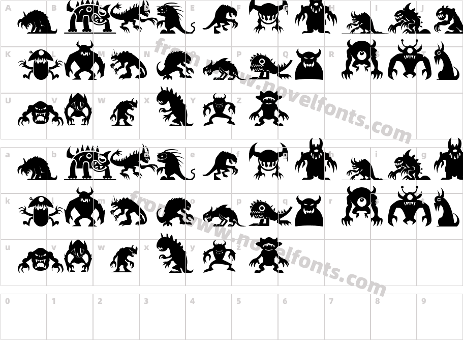 Monster South LLC STCharacter Map