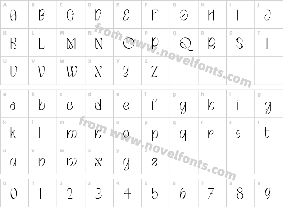 MonteroRegularCharacter Map