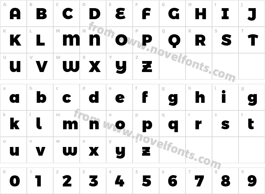 Montserrat Alternates BlackCharacter Map